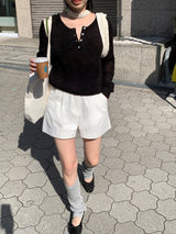 [MADE] Rules Button Henley Neck Knit