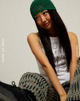 Crochet Net Beanie (green)