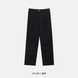 LMN オールデーツータックコットンワイドパンツ (3 colors)