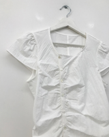 pleated button blouse (2color)