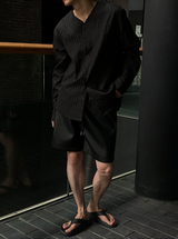 [S/S] レザーバンディングハーフパンツ(4color)