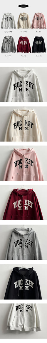 Eaton high-quality patch embroidered solid hooded zip-up