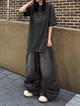 panel denim carpenter pants