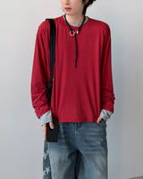 [1+1] Crop Layered Long Sleeve
