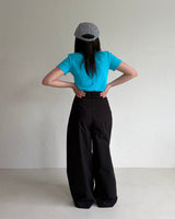 Double layer Shirring pants