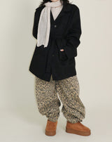 (Leopard Item) Kiya leopard printed balloon-fit wide pants
