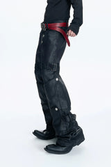 Waxed Coated Straight Jeans