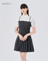 Oxford Diagonal Detail Dress Short VER