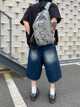 ティーンウォッシングバミューダデニムハーフパンツ1C