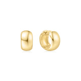 chunky small huggie hoop 14k gold plating + 925 silver earrings E064-04G