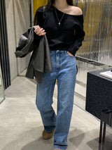 [MADE] Ditto wide long boots cut denim