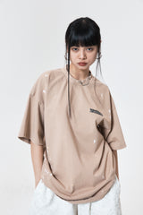 ハンドペインティングダメージTシャツ (BLACK)