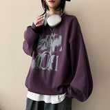 Sherin Painting Lettering Boxy Sweatshirt