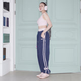 [RE] SWEET RIBBON SWEAT PANTS - NAVY/PINK