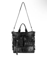 ウォッシュデニムショルダーバッグ (Black)