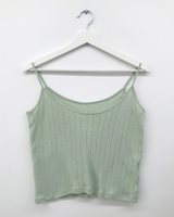 Slough punched sleeveless top (3color)