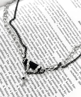 Black Mood Square Chain Necklace