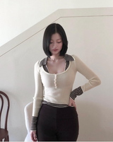 preti collar button u-neck nt