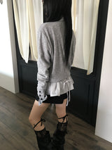 beas ribbon strap silk blouse shirt