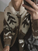 [Handmade] Nordic Toggle Knit Cardigan