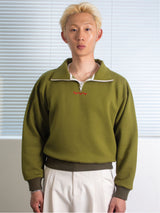 26ss Half zipup logo embroidery knttied sweatshirts 2color