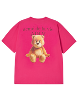 25FW ACベアベーシックロゴ半袖Tシャツ ホットピンク