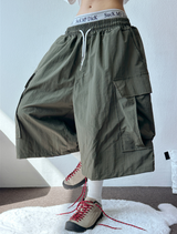 NYLON CARGO WOOODY BERMUDA💚🥨🩶🖤4COLOR