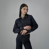 Black Indigo Classic Denim Jacket - YA391