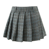 Houndstooth Pleated Skirt