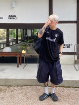 ステッチバミューダカーゴデニム