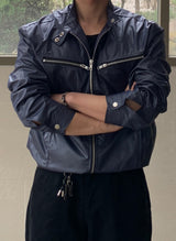 Loose Glossy Biker Jacket