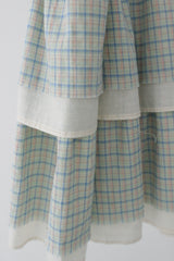 [pepe]check cotton skirt (green)