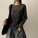 Gron Vintage Lettering Long Sleeve Tee