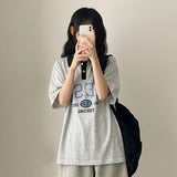 ホッキングベストカラーマッチングカラーボクシーショートスリーブTシャツ (4 colors)