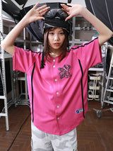 TOUGH BEAR BASEBALL JERSEY (PINK)