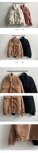 Vanin high neck soft wool jacket