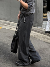 Avan stripe rivet slacks