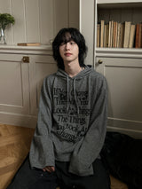 Things Waffle Boxy Hooded Long Sleeve T-shirt