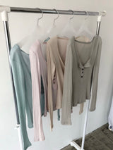 パステルボタンTシャツ