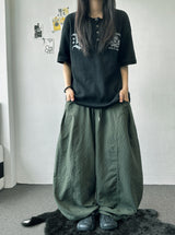 Catch Curve Seersucker Belted Semi-Balloon Pants 4COLOR