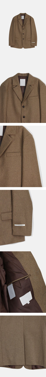 [F/W]ハードウール3ボタンブレザー(2色)