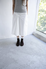 strap shirring cotton midi skirt(2colors)
