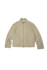 (BASE) MONO KNIT ZIP UP (BEIGE)