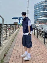 Semi crop hood vest