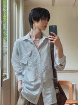 Centi Tri Pocket Stripe Shirt