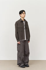 Mark Cropped Checked Shirt (3color)