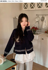 #Orca Collar Knit Zip-up (3color)