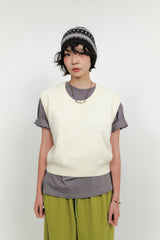 Multiple Crewneck Vest (3color)