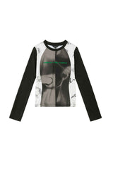 ブロックグラフィック LS Tシャツ _ BLACK