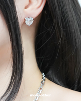 [925 SILVER NEEDLE]トゥインクルキュービックピアス
